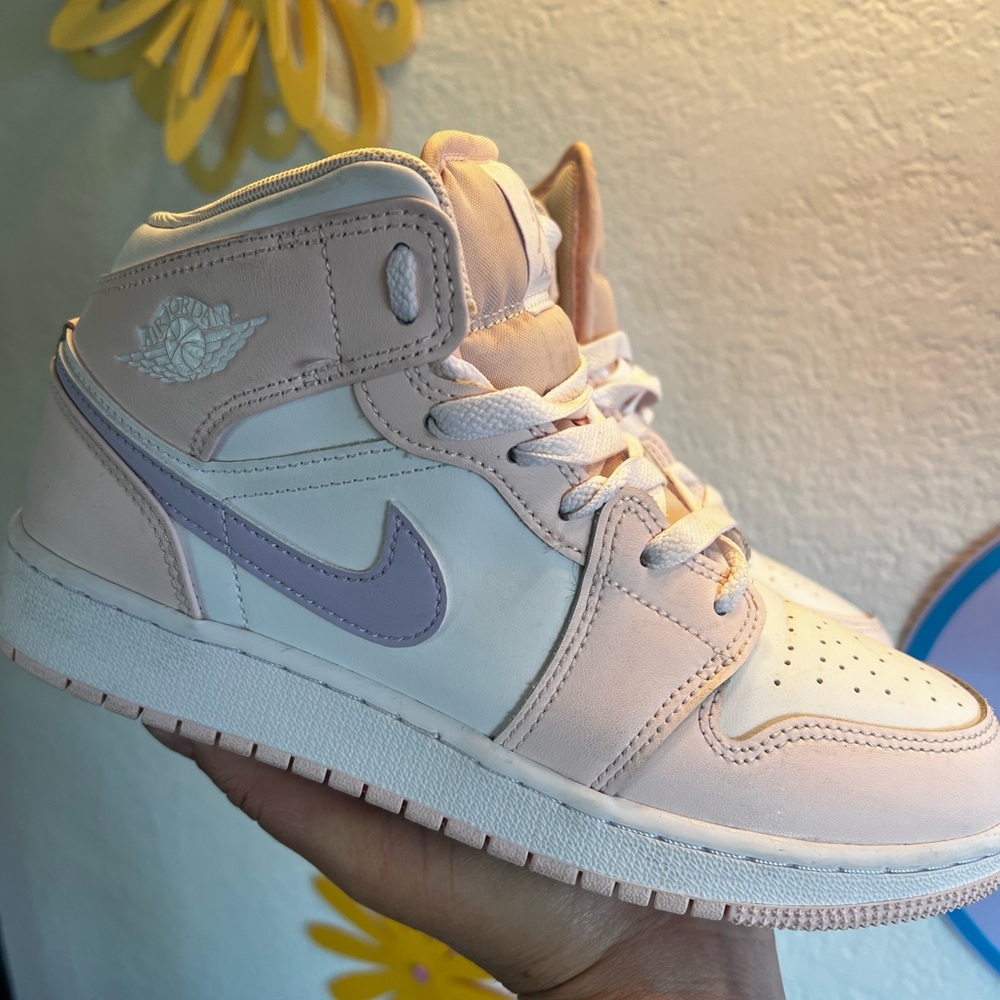 Nike Air Jordan 1 Pastel Pink and Lavender Sneakers